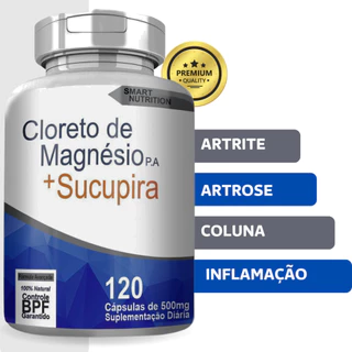 Cloreto de Magnésio  P.A + Sucupira 500mg 120caps 4 Elementos Cloreto com Sucupira puro para dores Envio Hoje em Oferta na Shopee