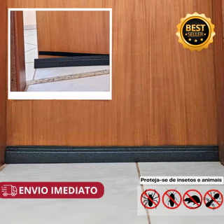 Protetor Contra Insetos Veda Porta Rodinho Adesivo 80 cm Preto