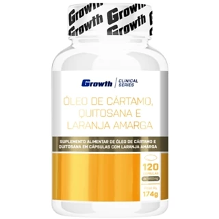 Óleo de Cártamo, Quitosana e Laranja Amarga - 120 Cápsulas - Growth Supplements