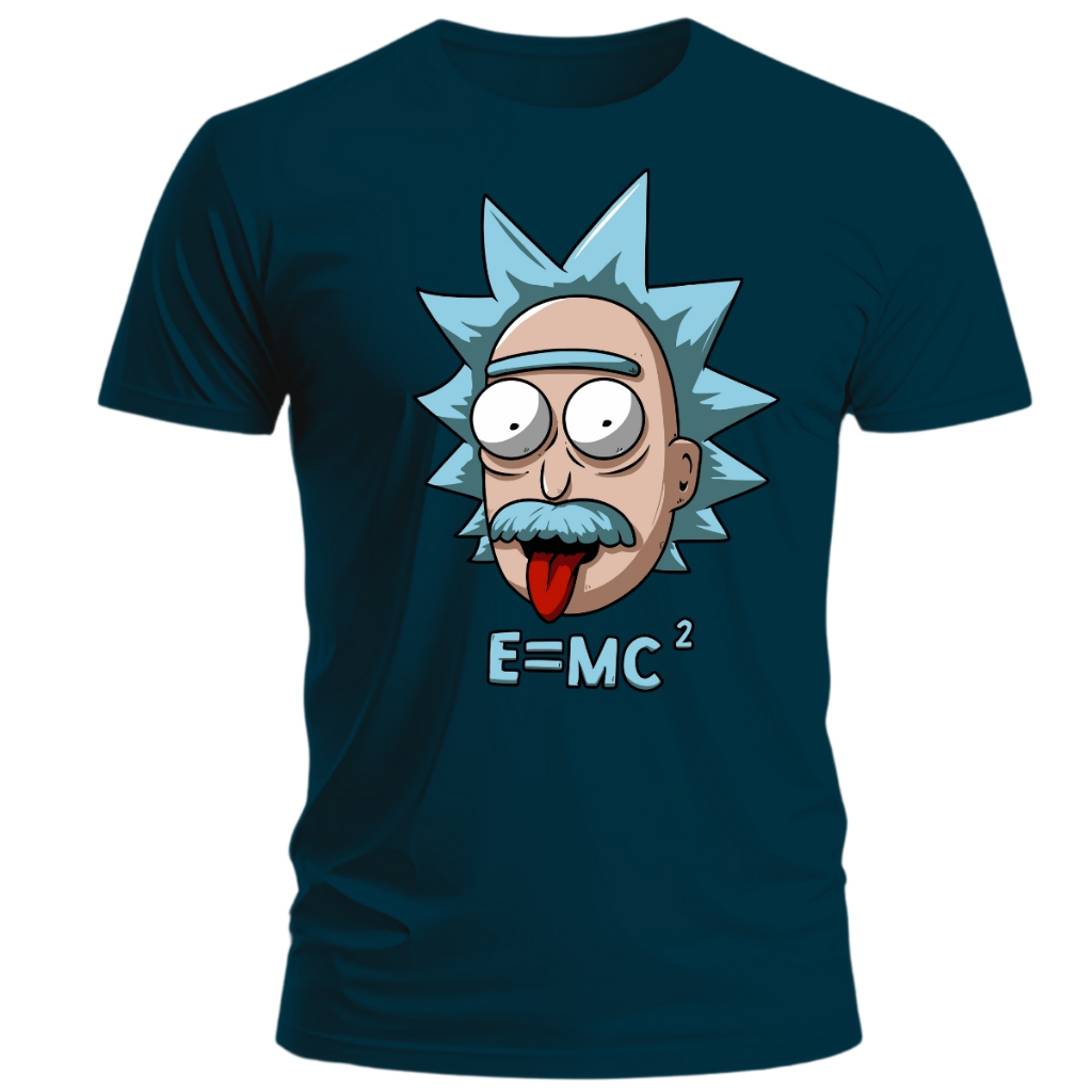 Camiseta Rick Albert Einstein Camisa 100% Algodão Desenho Rick and