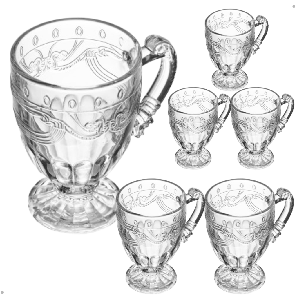 Jogo de Xícaras Imperial de Vidro 190ml para Café, Chá e Cappuccino - Elegância e Versatilidade 4987 ou 4986