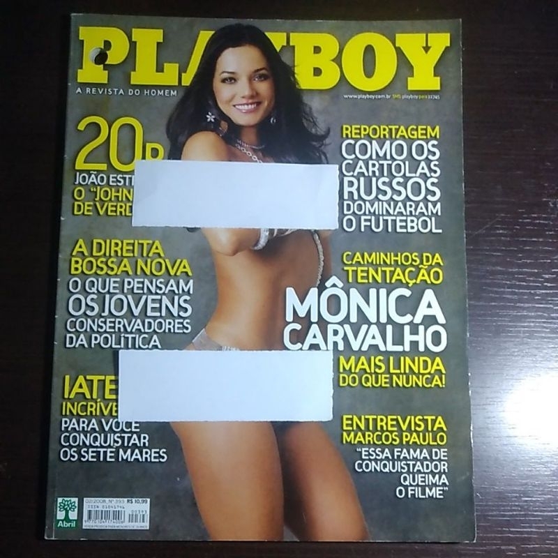 Revista Playboy Mônica Carvalho 393(fevereiro 2008) Shopee Brasil