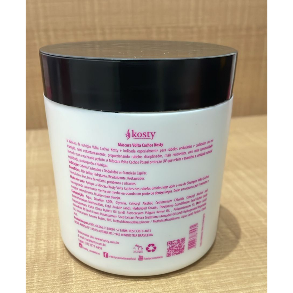 kit volta cachos profissional sem química , shampoo , mascara e
