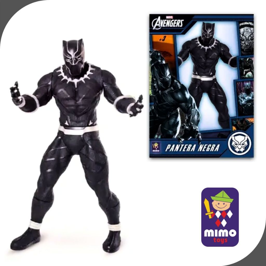 Boneco Pantera Negra Marvel 50 Cm Articulado Mimo Toys | Shopee Brasil