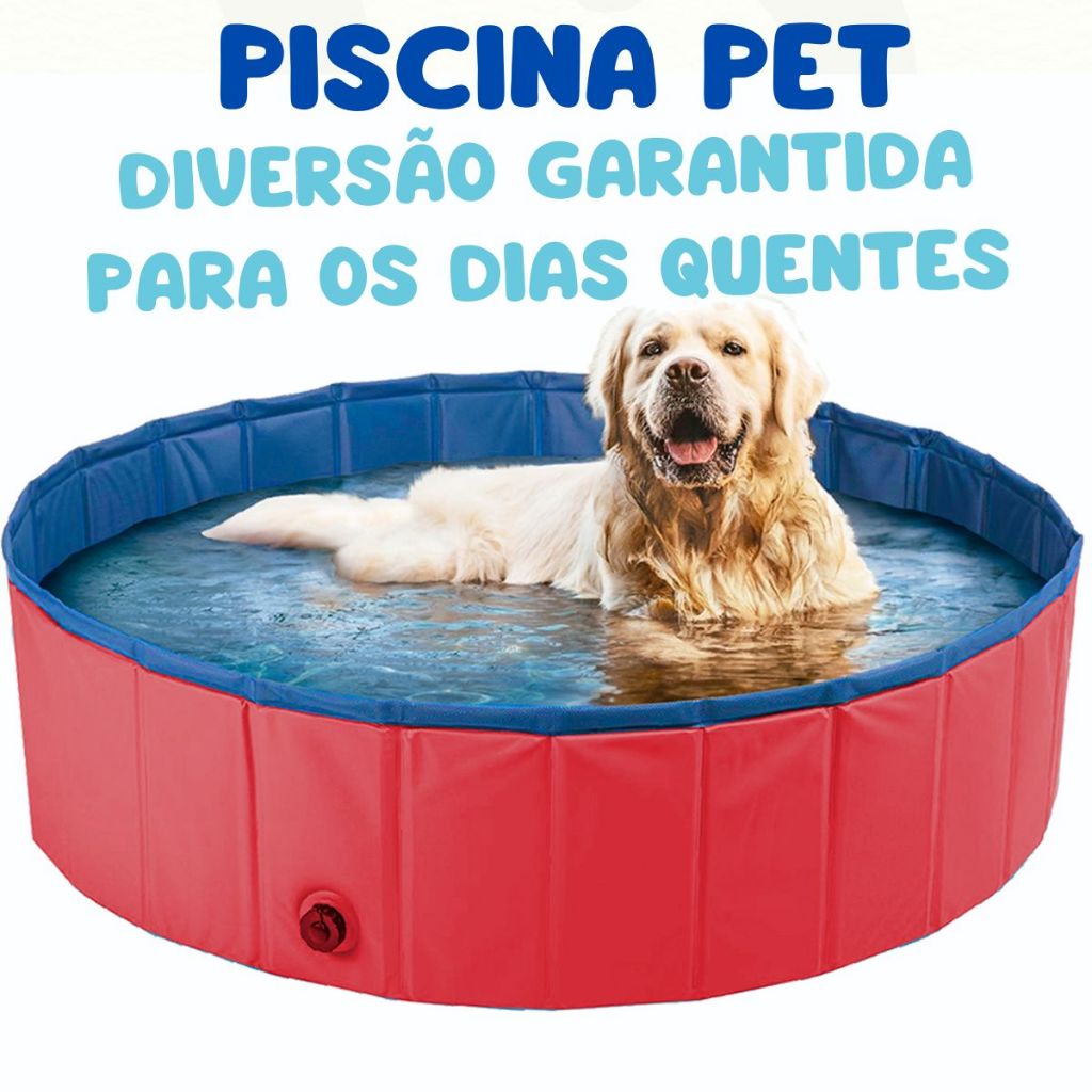 Piscina Banheira Para Pet Cachorro Animais De Estimação Dobrável Resistente MEU PET