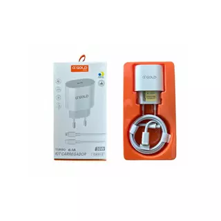 Carregador para iphone Turbo 6.1A 30W com usb tipo C p/ iphone.