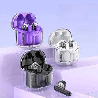 Fone De Ouvido Bluetooth 5.3 Sem Fio Estéreo Com Controle De Toque Som de Alto Qualidade Transparente -MA0405