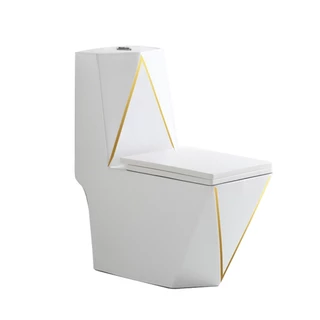 Vaso Sanitário Acoplado Monobloco Imperial Diamond Gold
