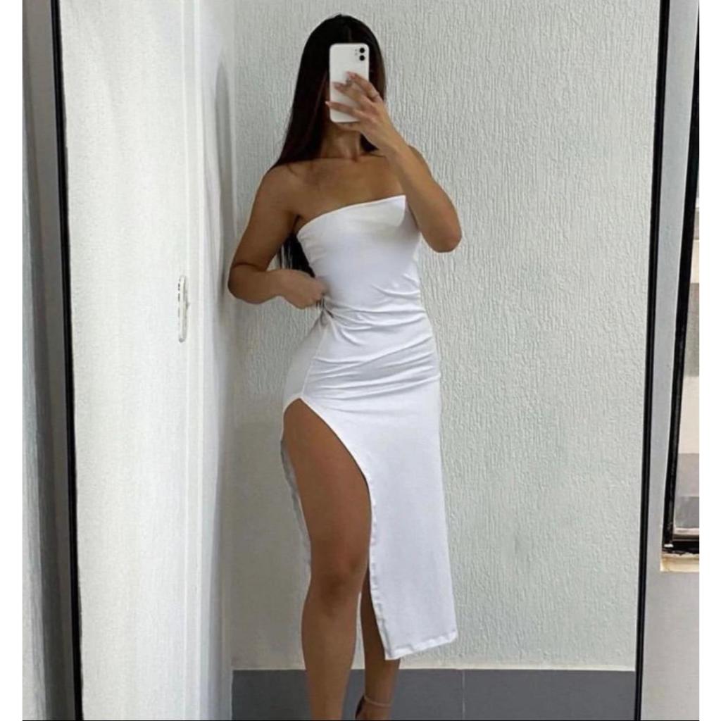 Vestido Feminino Mídi Tomara que Caia (Rafaele1)