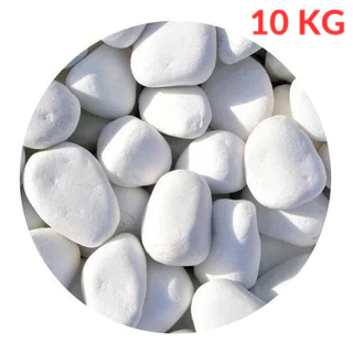 Pedra Seixo Branco de Jardim Dolomita 10kg - Tamanho 0 ao 4