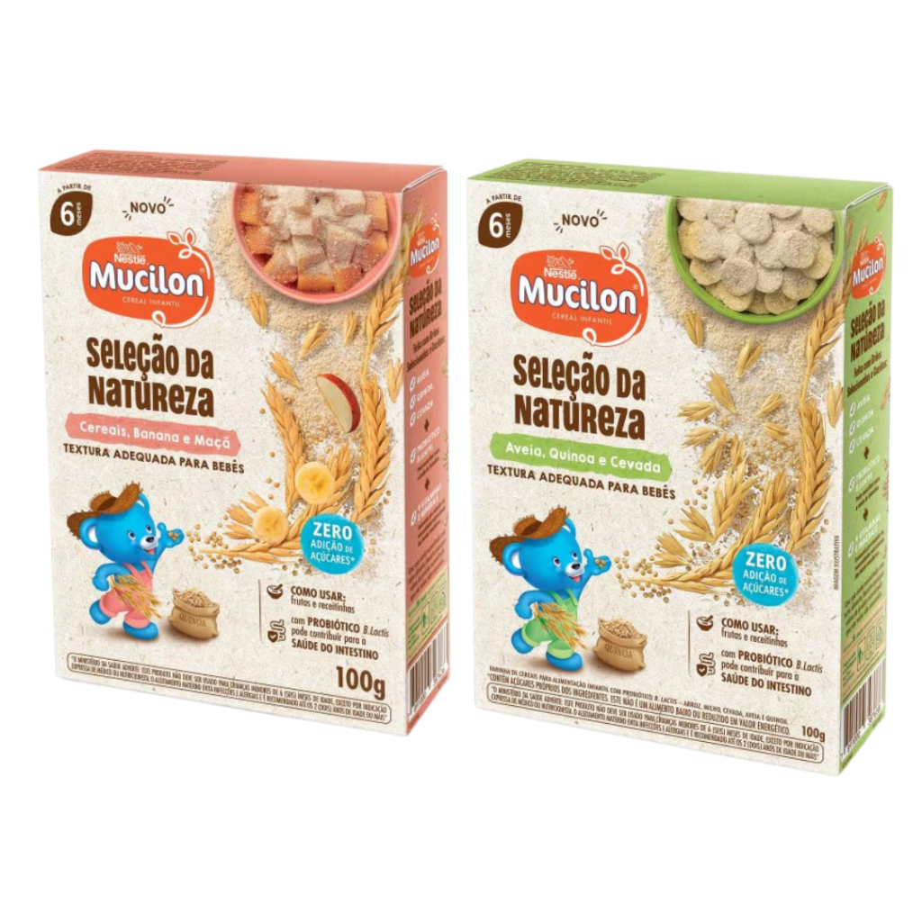 Kit 2 Mucilon Cereal Infantil Seleção da Natureza 6+ Meses Zero ...