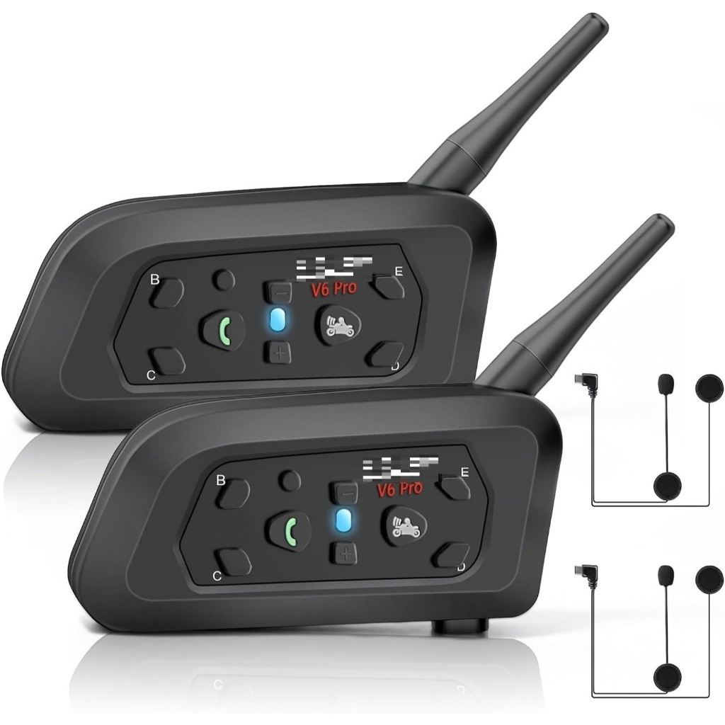 Par intercomunicador v6 pro fone bluetooth para capacete