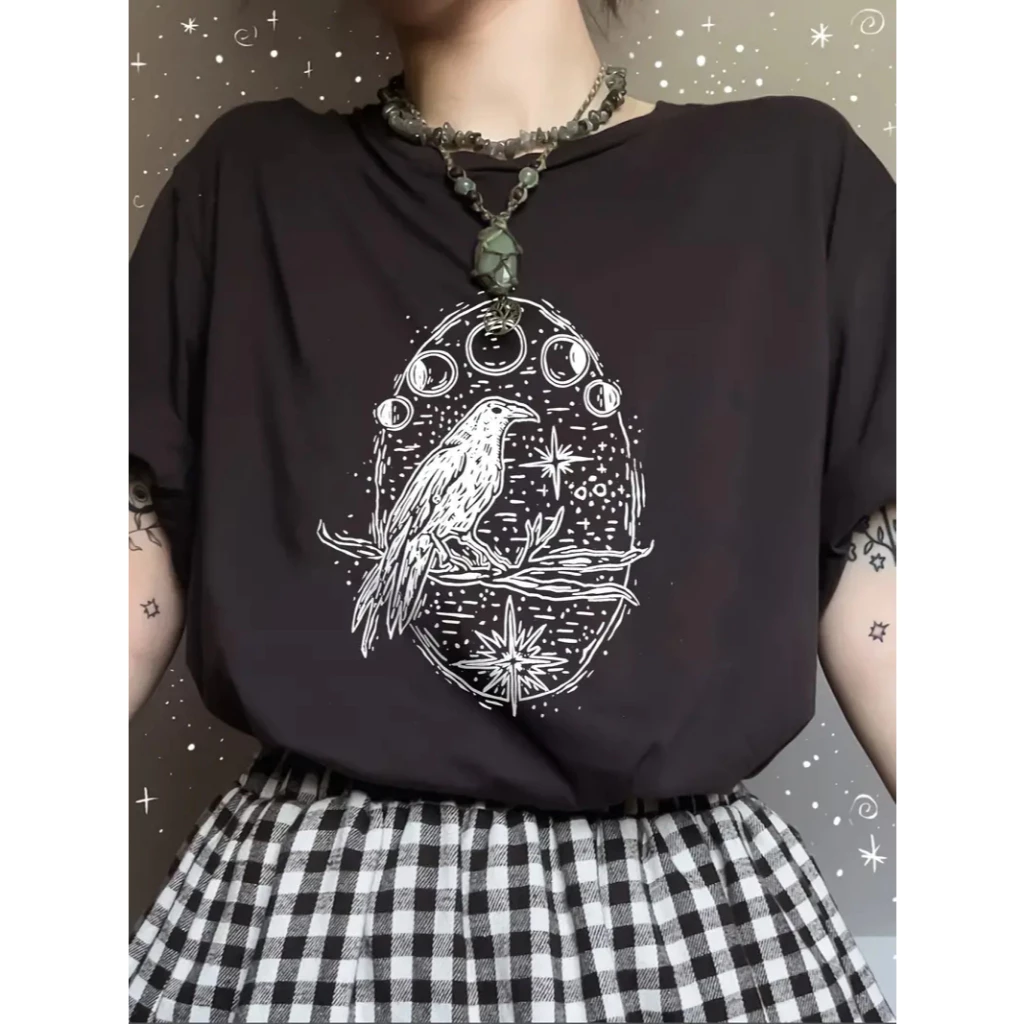 Camiseta Feminina Corvo Fairycore
