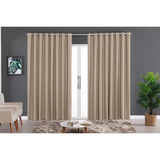 Cortina Blackout De Tecido 4,00M x 2,50M Corta 100% a Luz Para Varão Simples