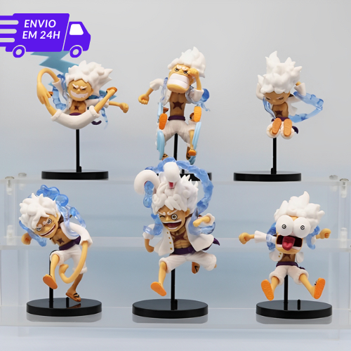 Brinquedo Do Luffy Gear 5 Miniatura do One Piece Anime Colecionavel