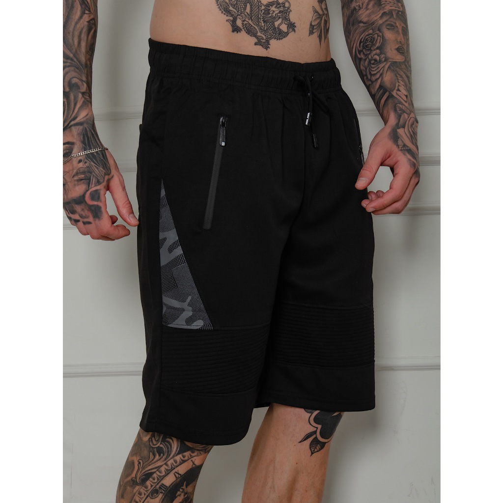 Bermudas Moletom Masculino Com Elastano, Bolsos Com Zíper