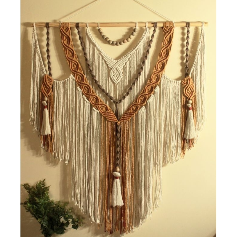 Decoração de Parede Macramê Terroso Boho