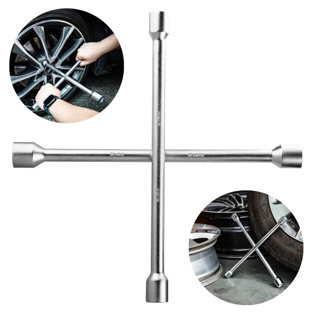 Chave De Roda Em Cruz 4 Bocas Estrela Universal Ferramenta Automotiva ...