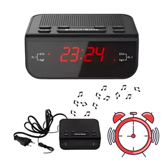Rádio Relógio Com Despertador Digital Direto ao Tomada 110V/220V