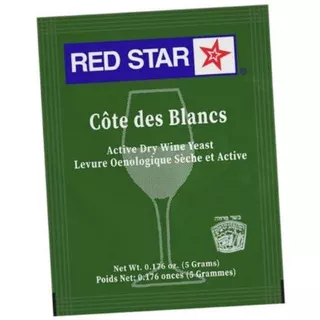 2 unids - Fermento Red Star Premier Cote Des Blanc (sachet 5g)