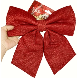 Laço 30 Ou 34Cm Vermelho Brilhante Decorativo Natalino Para Árvores Natalinas Decorações De Natais