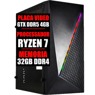 Pc Gamer DDR4 Ryzen 7 / GeForce GTX 4gb Ddr5 / 32GB Ram / Ssd 480gb