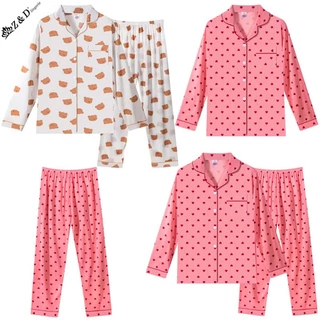 Z&D Lingerie Pijama Feminino Manga longa Aberto Com Botão Sy07