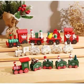 Trem para ornamentação de Natal em madeira - super lindinho.