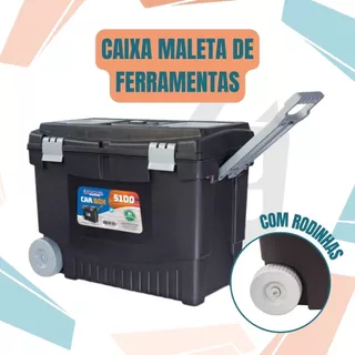 Caixa Maleta de Ferramentas Organizadora com Rodinhas Car Box 5100 Multiuso