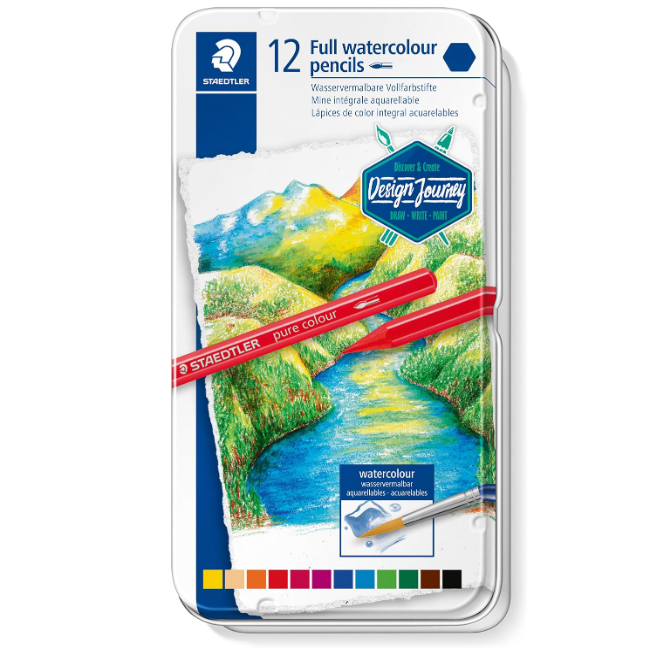 Lápis Full Aquarela Design Journey - 12 Cores | Shopee Brasil