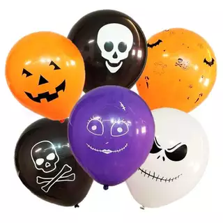 25 Balões Bexigas para Festa Halloween dia das Bruxas Número 9 polegadas Estampas Sortidas
