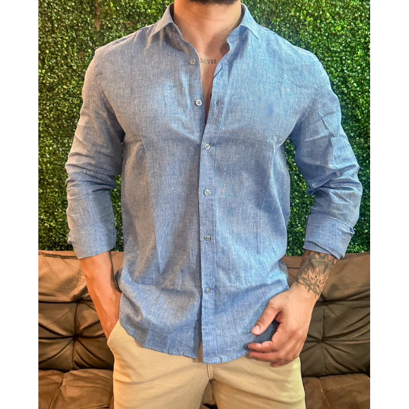 camisa maga longa