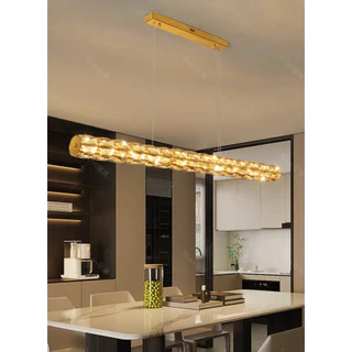 Dourado Lustre de cristal pós-moderno para sala de jantar e sala de estar 3 Cores Bilvolt 24w
