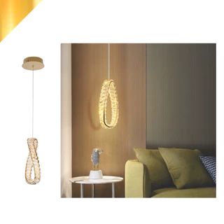 Lustre Pendente Lavabo Cristal K9 Luminária Teto Cabeceira Cinderella 3 Em 1
