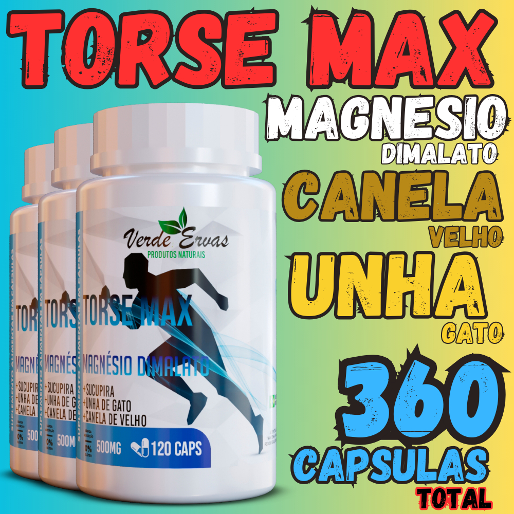 Suplemento Alimentar TORSE MAX - 120 cápsulas de 500mg