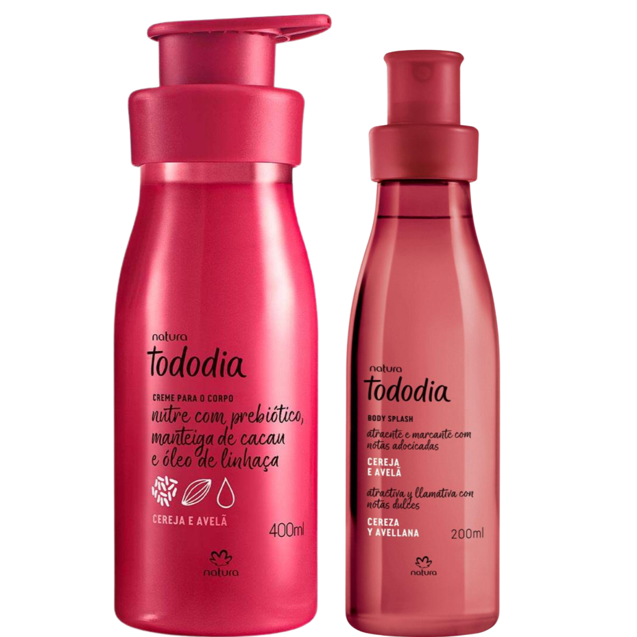 Kit Tododia Cereja e Avelã Natura com Creme Hidratante Corporal 400ml e ...
