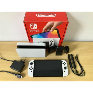 Nintendo Switch Oled Desbloqueado Branco 128gb + Jogos + Online