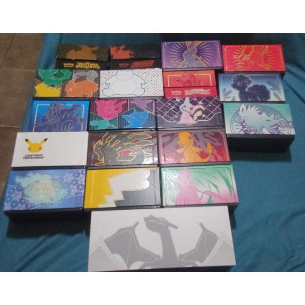 Caixa VAZIA Colecionador Pokémon Treinador Avançado Para Guardar Cards Pokémon