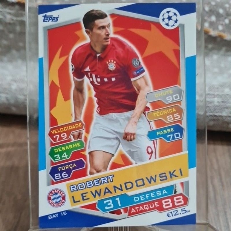 Card BAY15 ROBERT LEWANDOWSKI FC BAYERN MÜNCHEN da Coleção Match