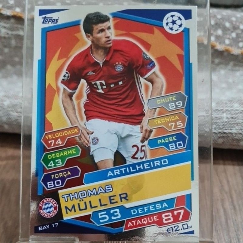 Card BAY17 THOMAS MÜLLER FC BAYERN MÜNCHEN da Coleção Match Attax