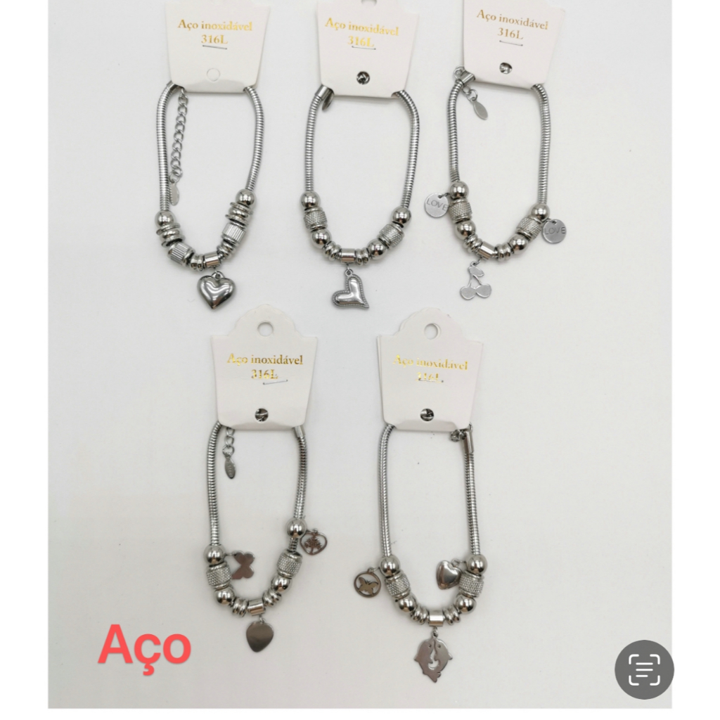 pulseira pandora Aço Inoxidável pingente