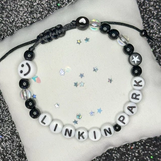 Pulseira de Miçanga com Fecho Ajustável Linkin Park