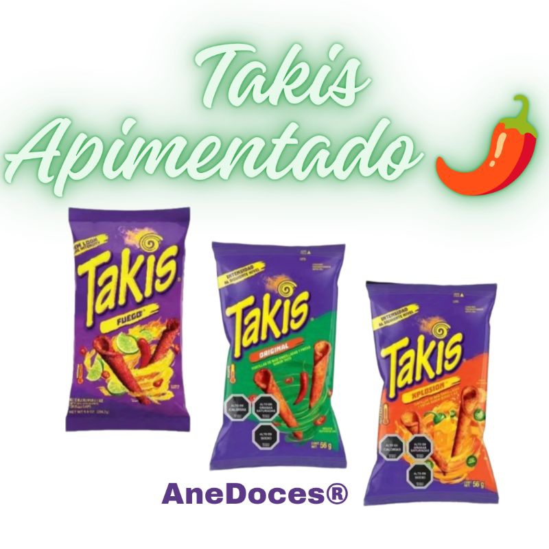 Salgadinhos Takis Mexicano Apimentado Sabores 56g