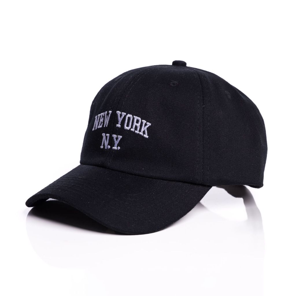 Boné Ny New York Retro Basebol Aba Curva Masculino e Feminino Regulagem Fitão