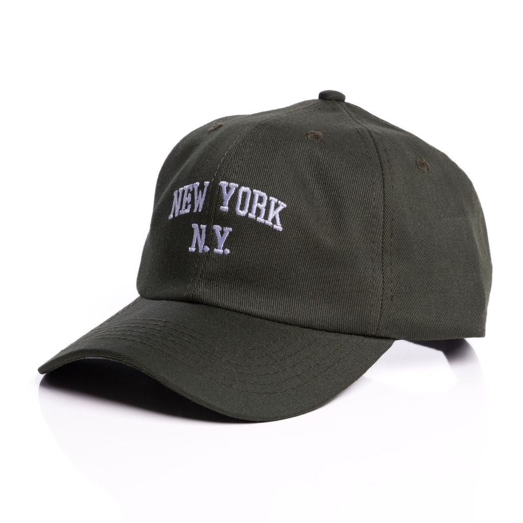 Boné Ny New York Retro Basebol Aba Curva Masculino e Feminino Regulagem Fitão