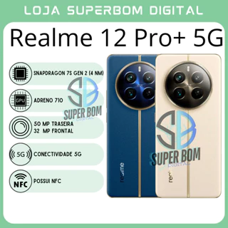 Realme 12 PRO+ 5G (Versão Global) | Câmera de 108MP, Processador Snapdragon 685 (6 nm), GPU Adreno 610 (NOVO/LACRADO)