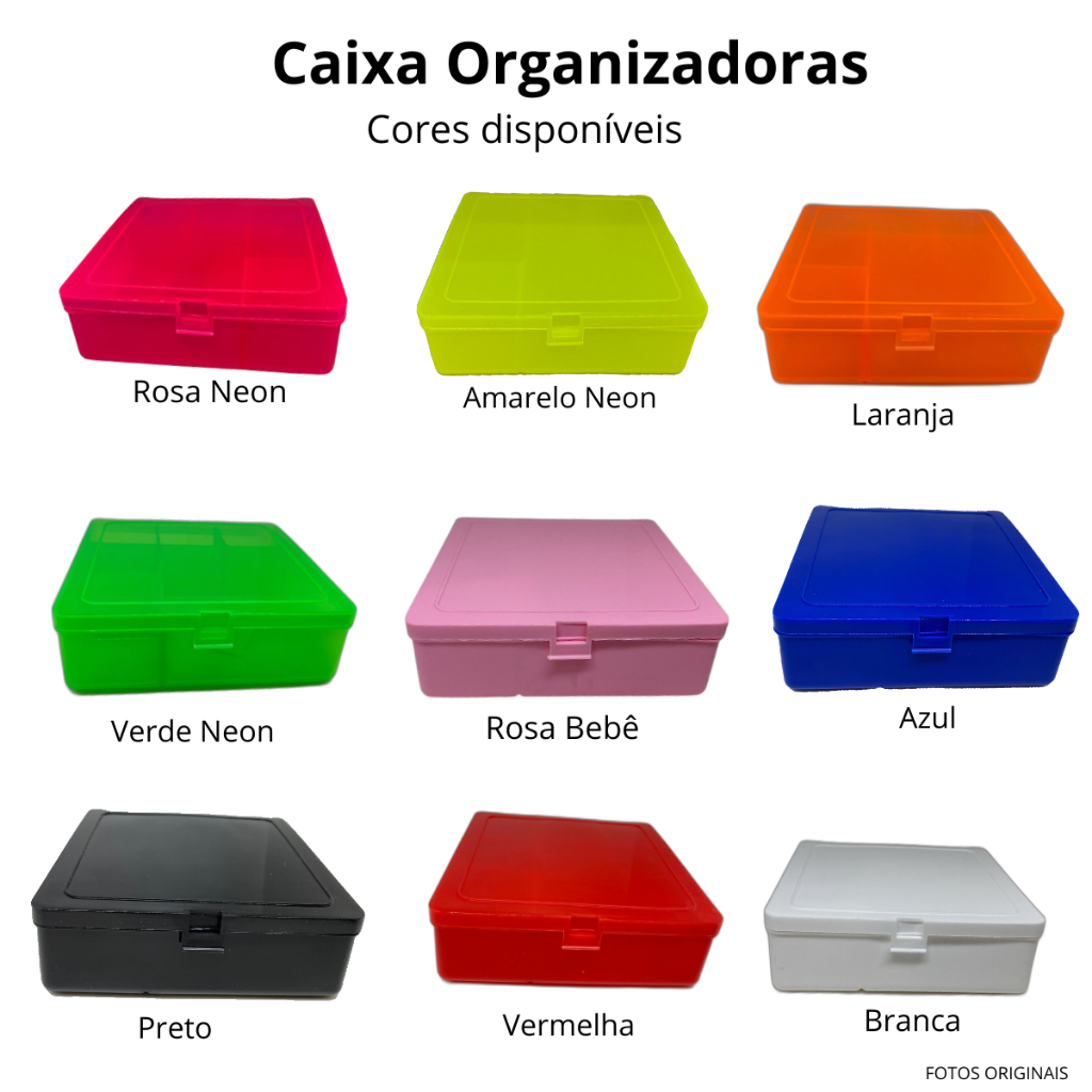 Caixa Organizadora 6 divisórias (Kit 5 ou 10 unidades ) - Caixa Box ...