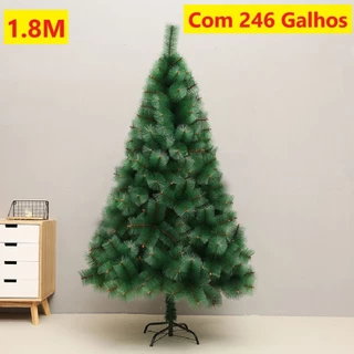 Árvore De Natal Pinheiro 1,80M Com 246 Galhos Apoio De Metal Verde Sala Natal Família Natalina