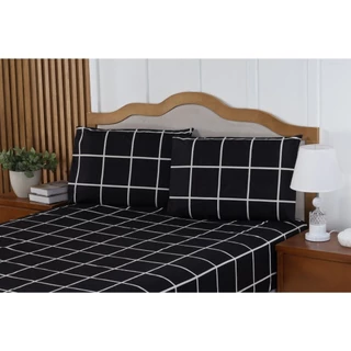 Jogo Lençol Casal King Size 3 Peças Cama Box Tecido 200 Fios Ideais Para Colchão 2,03mx 1,93m X 40cm