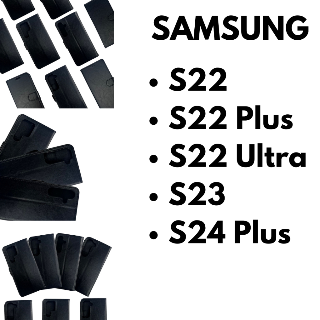 Capa Carteira Para Samsung S22 / S22 Plus / S22 Ultra / S23 / S24 Plus / Porta Cartão Capa Lisa CF05